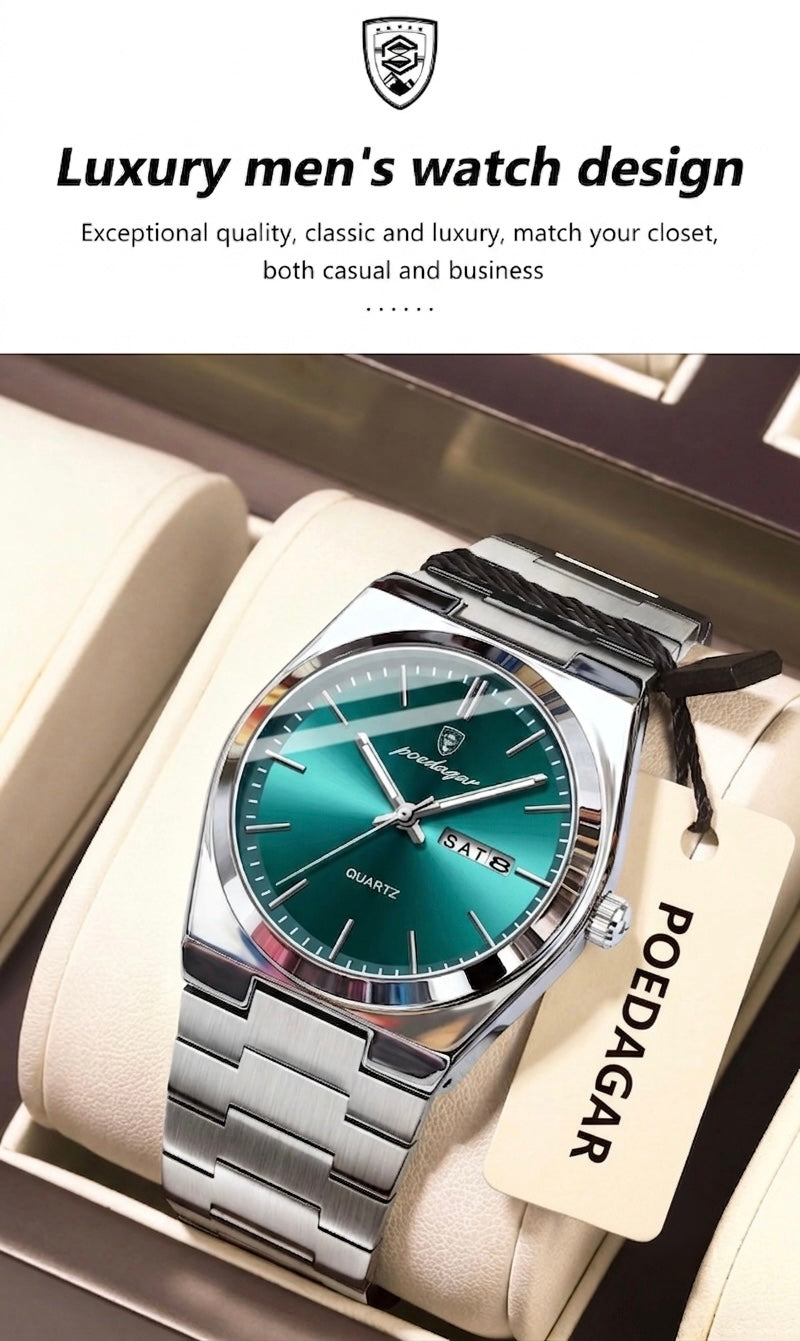 Voltex Signature Stainless Watch – Everyday Luxury, Waterproof, Luminous