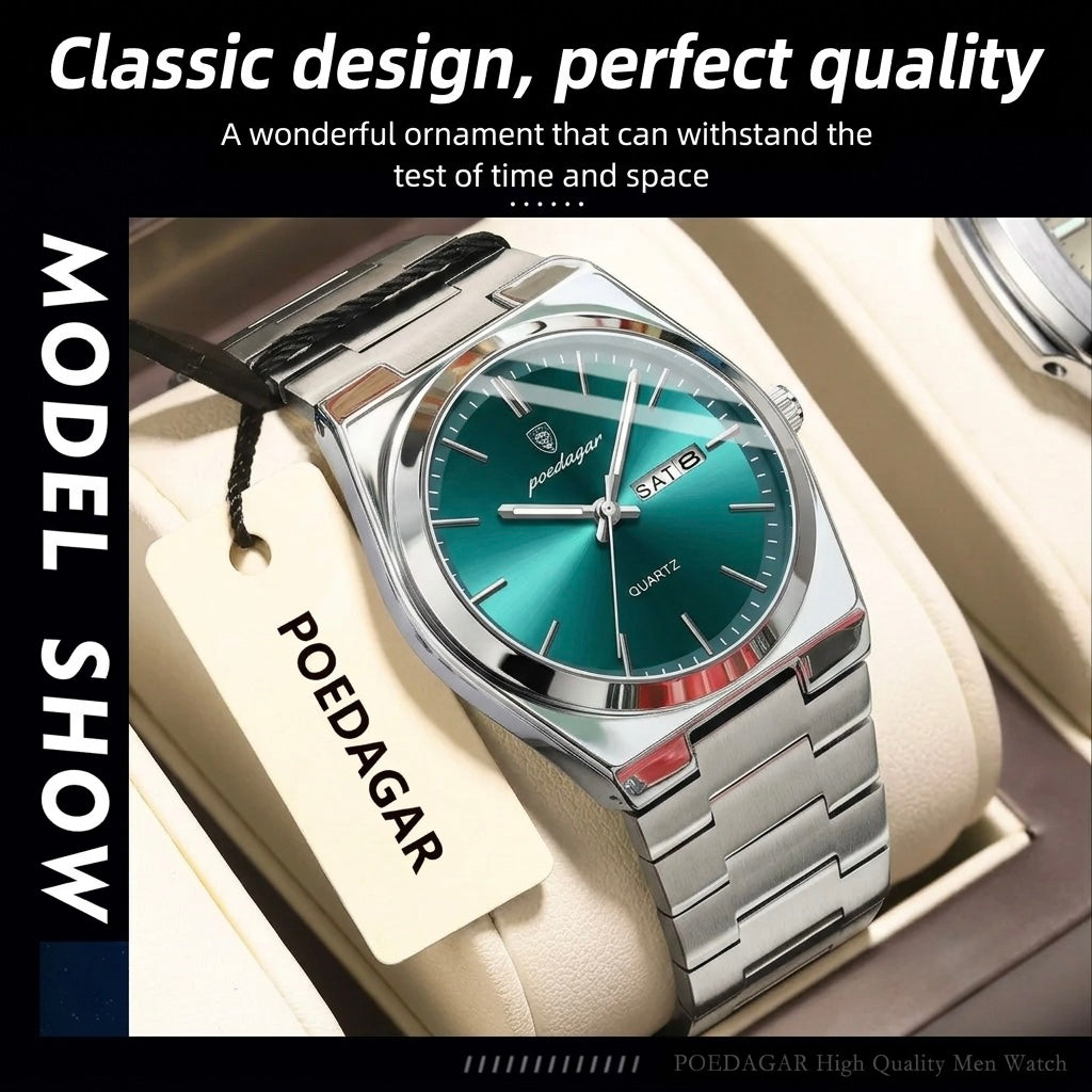 Voltex Signature Stainless Watch – Everyday Luxury, Waterproof, Luminous