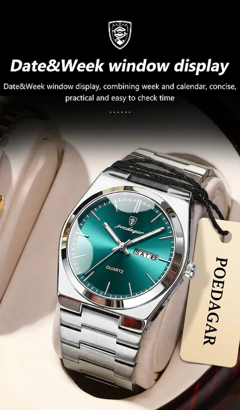 Voltex Signature Stainless Watch – Everyday Luxury, Waterproof, Luminous