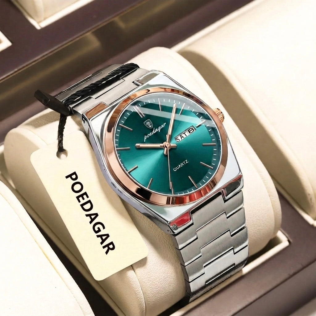 Voltex Signature Stainless Watch – Everyday Luxury, Waterproof, Luminous
