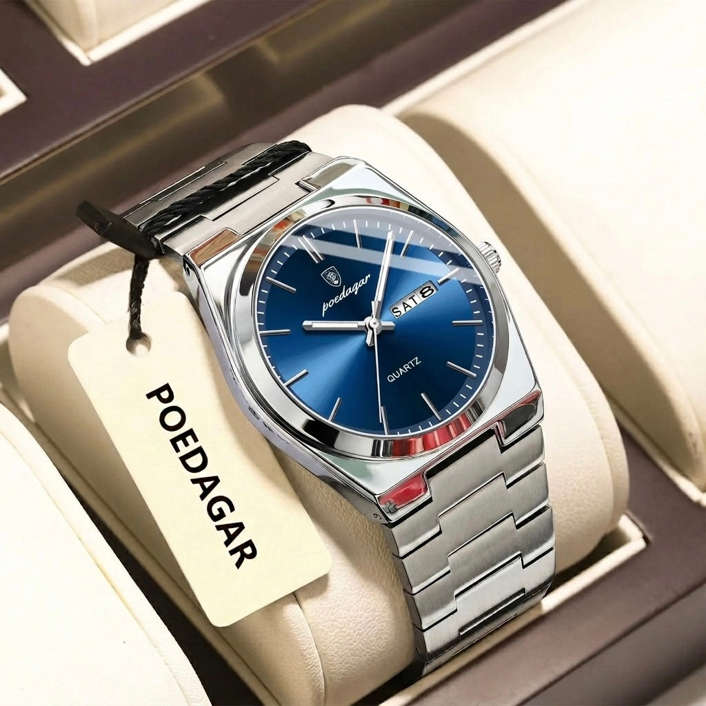 Voltex Signature Stainless Watch – Everyday Luxury, Waterproof, Luminous
