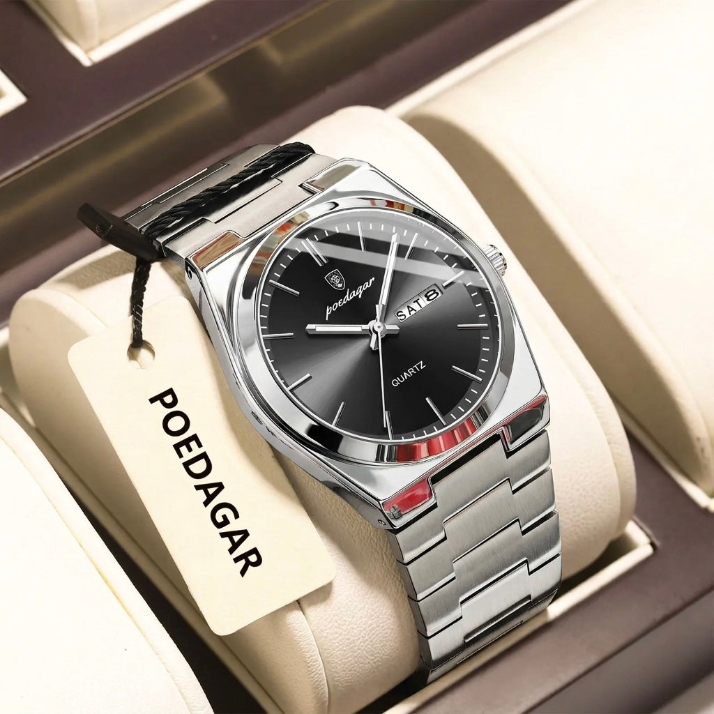Voltex Signature Stainless Watch – Everyday Luxury, Waterproof, Luminous