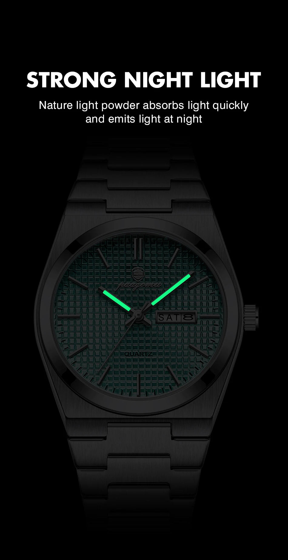 Voltex Classic Summer Watch - Stainless Steel - Textured Dial - Day Date Complication - By Paazomu
