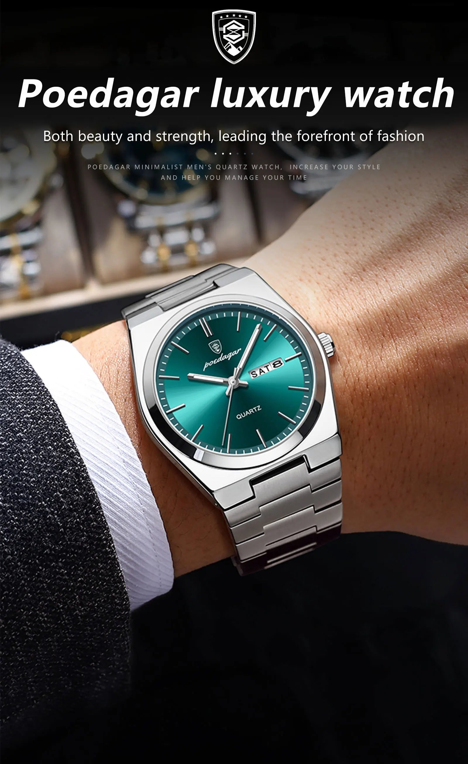 Voltex Signature Stainless Watch – Everyday Luxury, Waterproof, Luminous