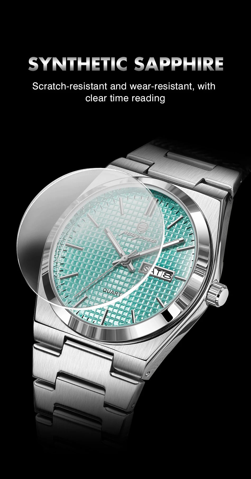 Voltex Classic Summer Watch - Stainless Steel - Textured Dial - Day Date Complication - By Paazomu