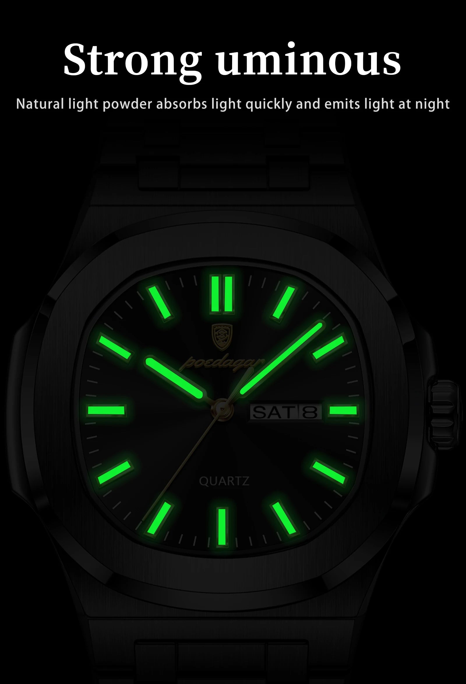 Voltex Classic Square Watch – Bold Design, Waterproof, Luminous