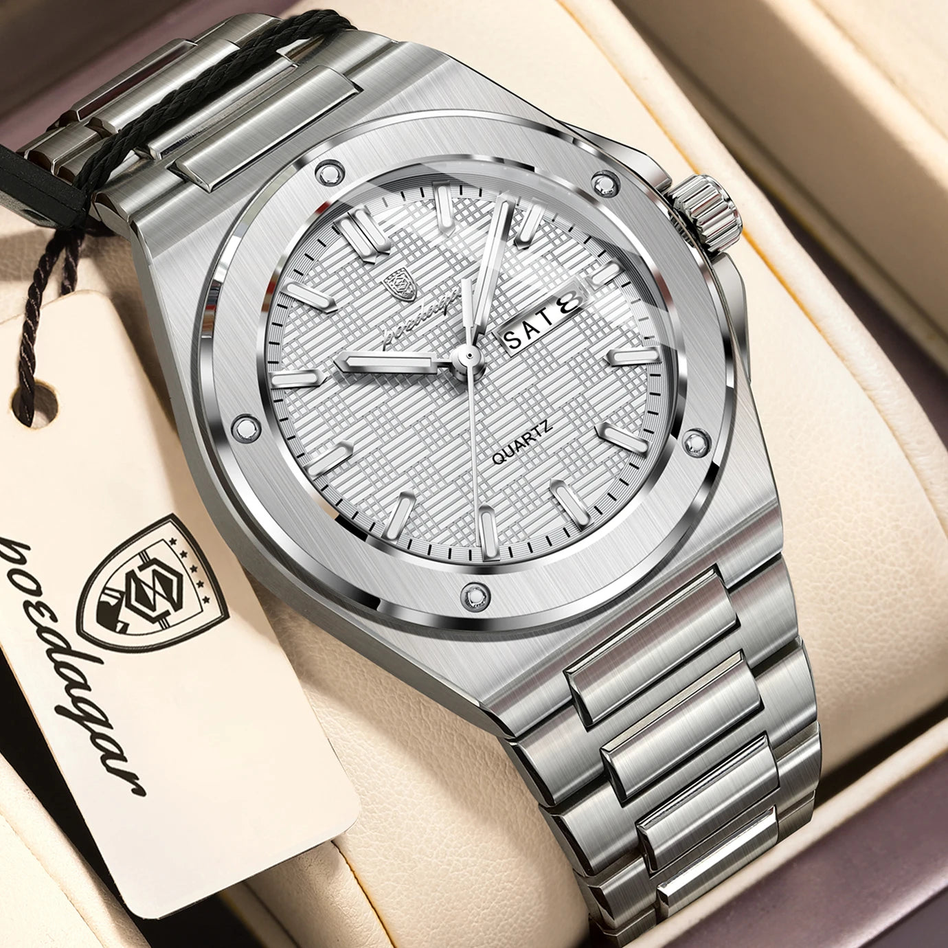 Voltex Elite Quartz Watch – Luxury Dial, Luminous, Waterproof