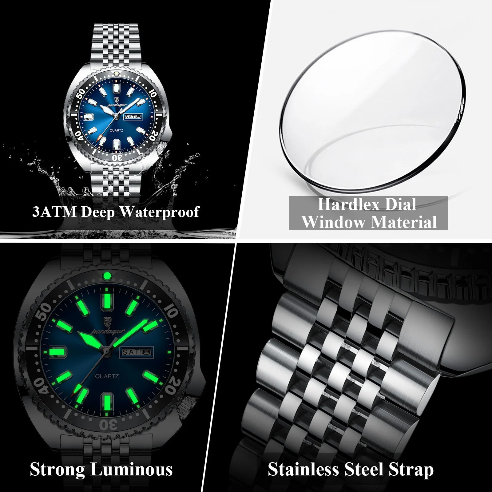 Voltex Pro Business Watch – Stainless Steel, Waterproof, Luminous Dial