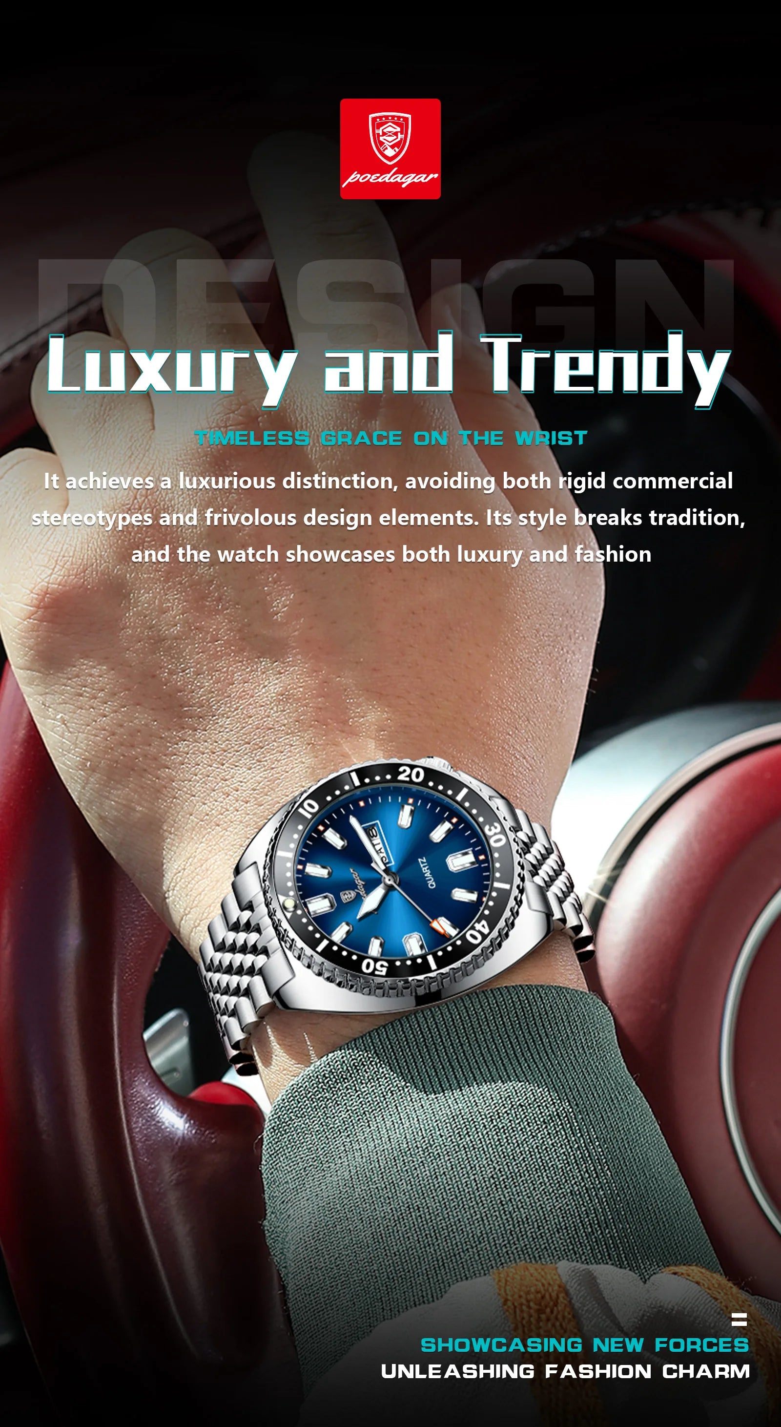 Voltex Pro Business Watch – Stainless Steel, Waterproof, Luminous Dial