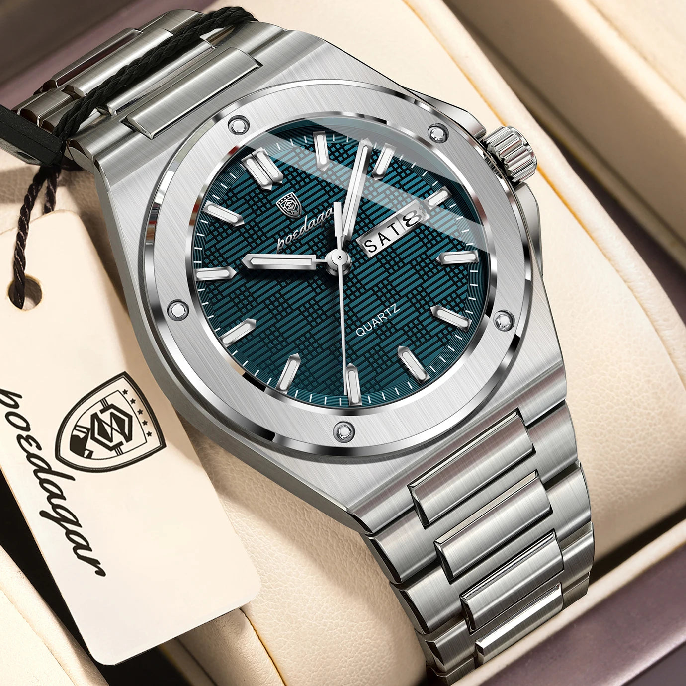 Voltex Elite Quartz Watch – Luxury Dial, Luminous, Waterproof