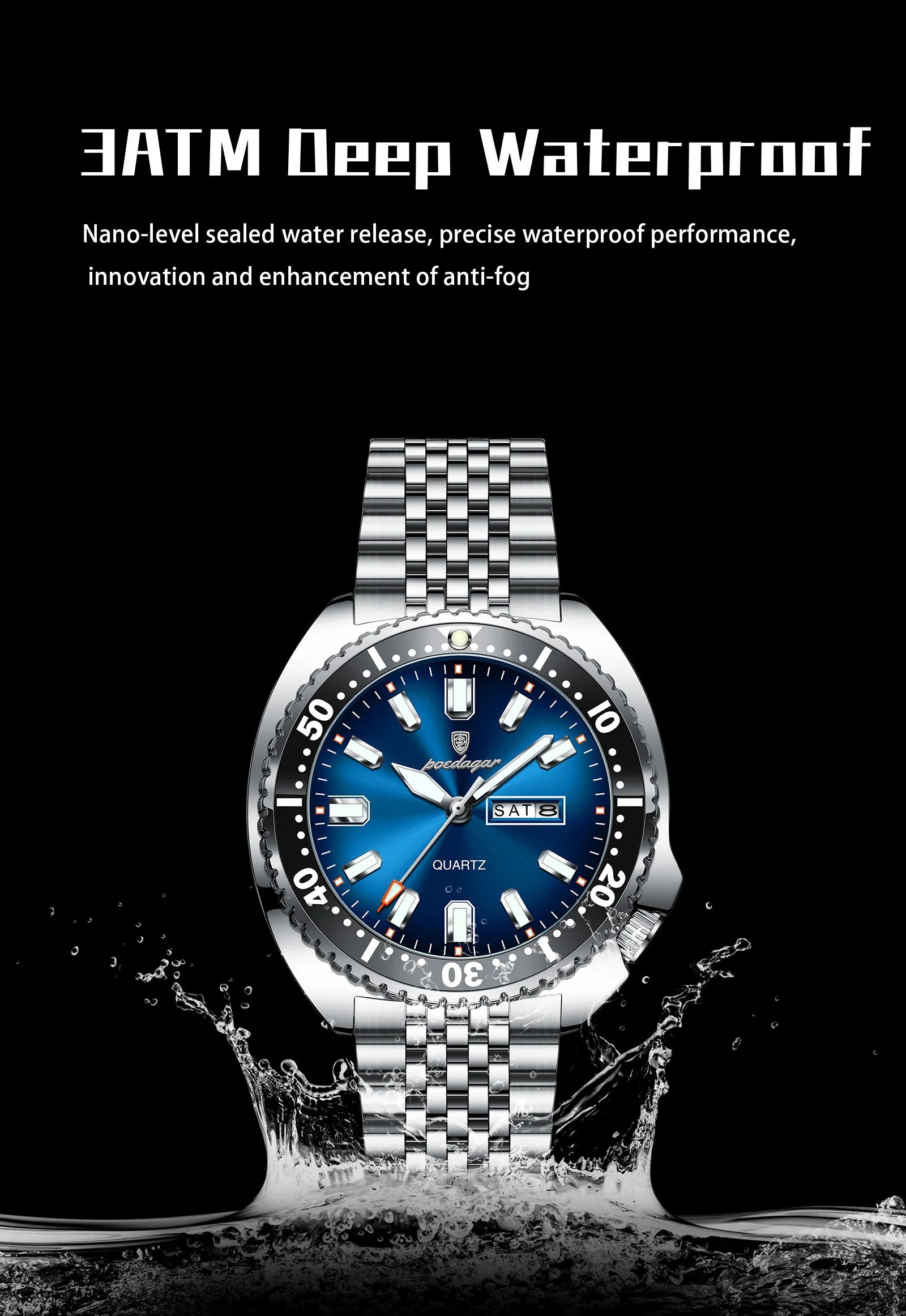 Voltex Pro Business Watch – Stainless Steel, Waterproof, Luminous Dial