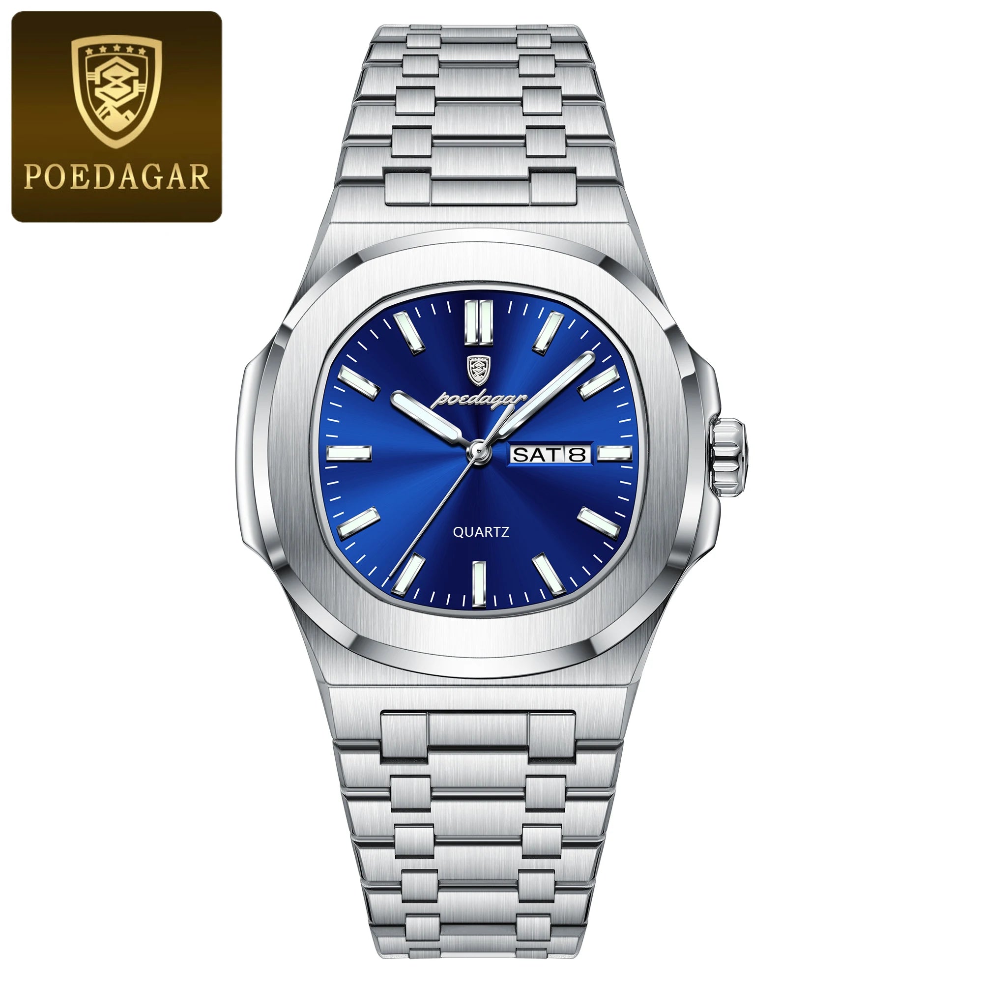Voltex Classic Square Watch – Bold Design, Waterproof, Luminous