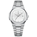 Voltex Sport Square Watch – Stainless Steel, Waterproof, Date Display
