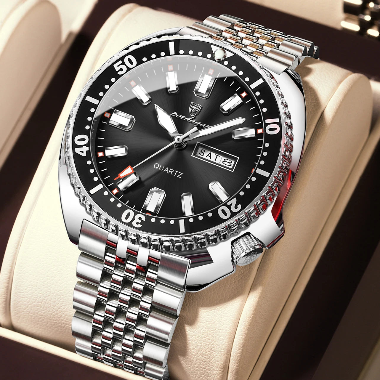 Voltex Pro Business Watch – Stainless Steel, Waterproof, Luminous Dial