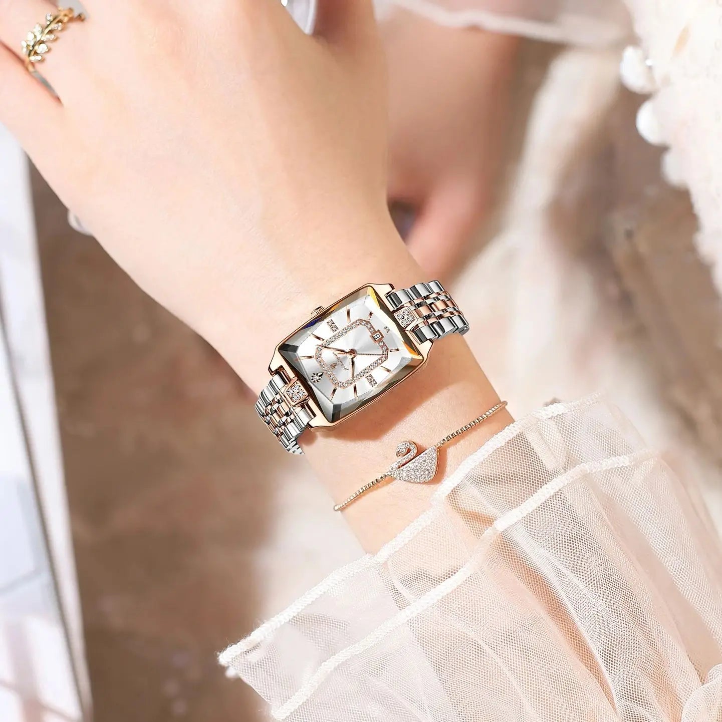 Voltex Élégance Ladies Watch – Date Display, Waterproof, Quartz