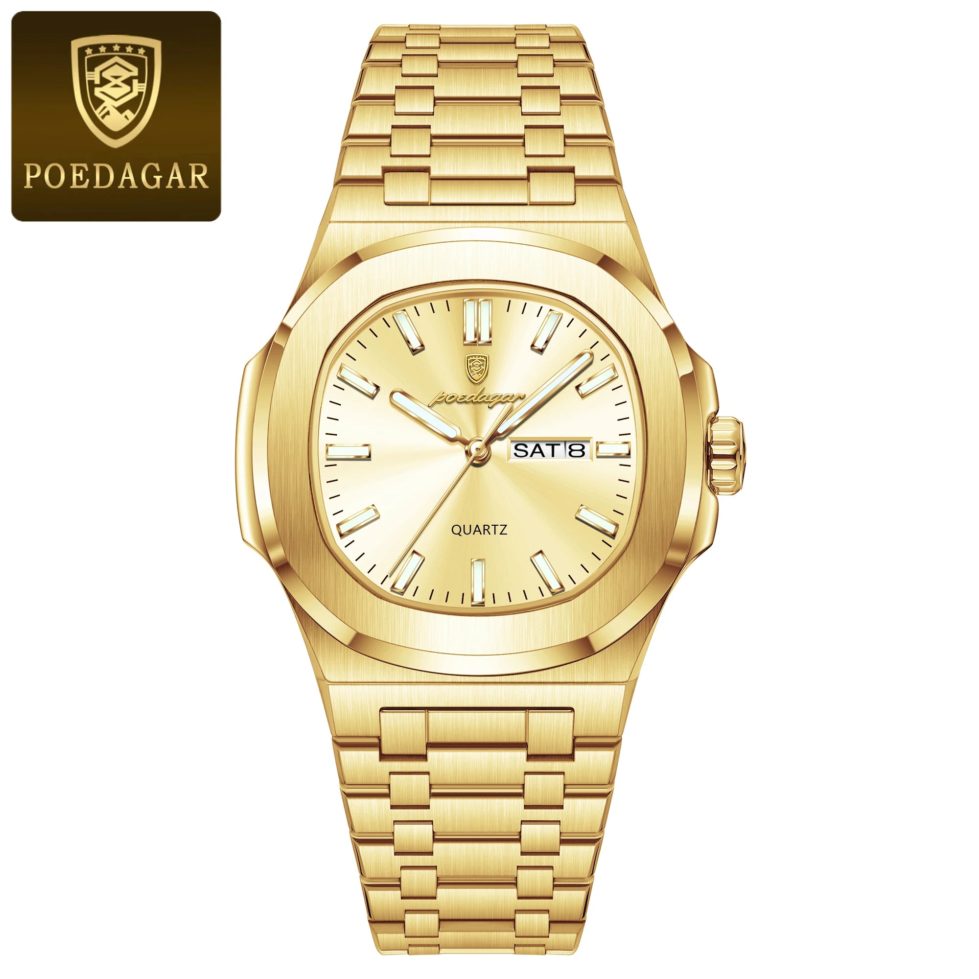 Voltex Classic Square Watch – Bold Design, Waterproof, Luminous