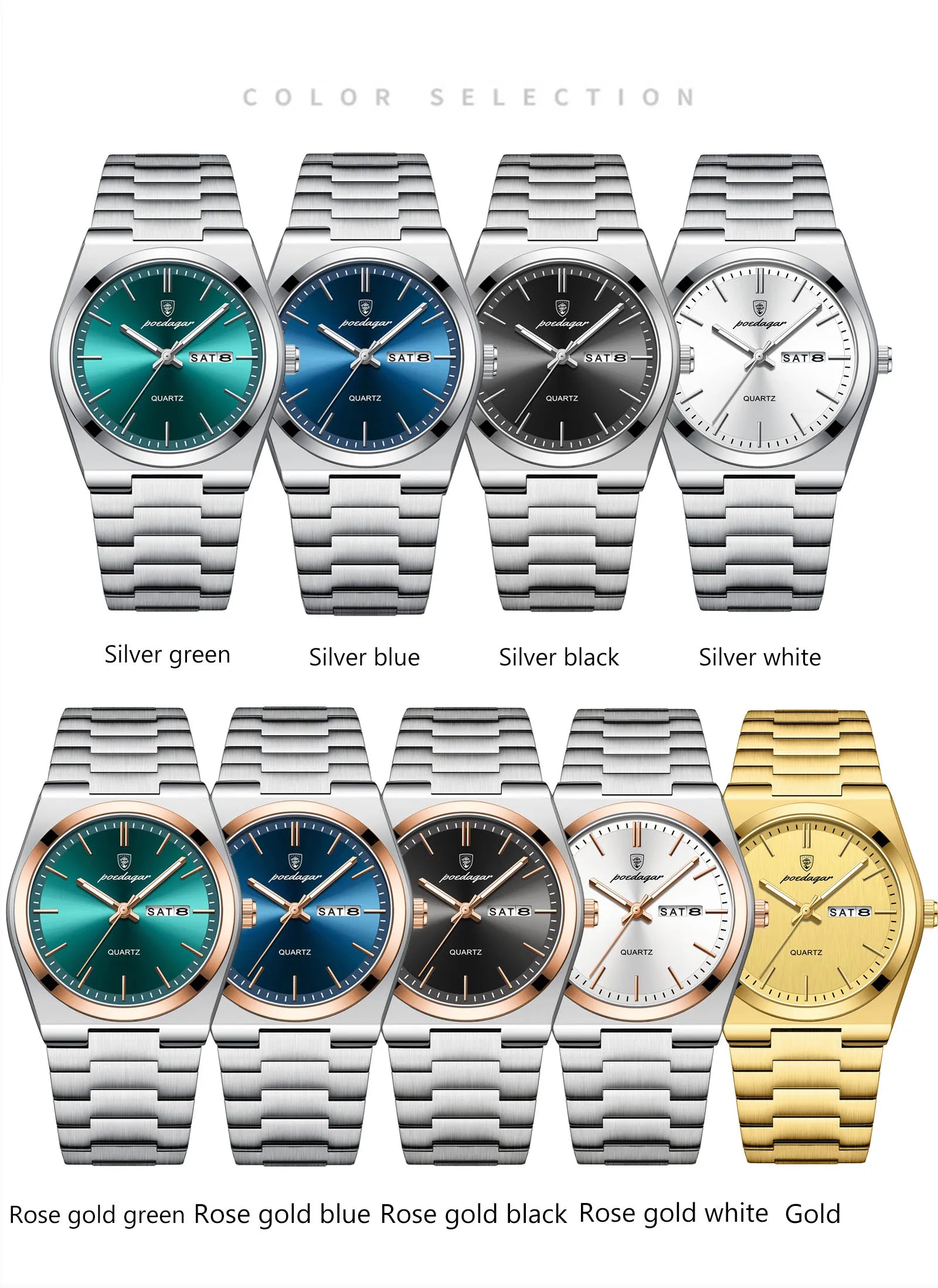 Voltex Signature Stainless Watch – Everyday Luxury, Waterproof, Luminous