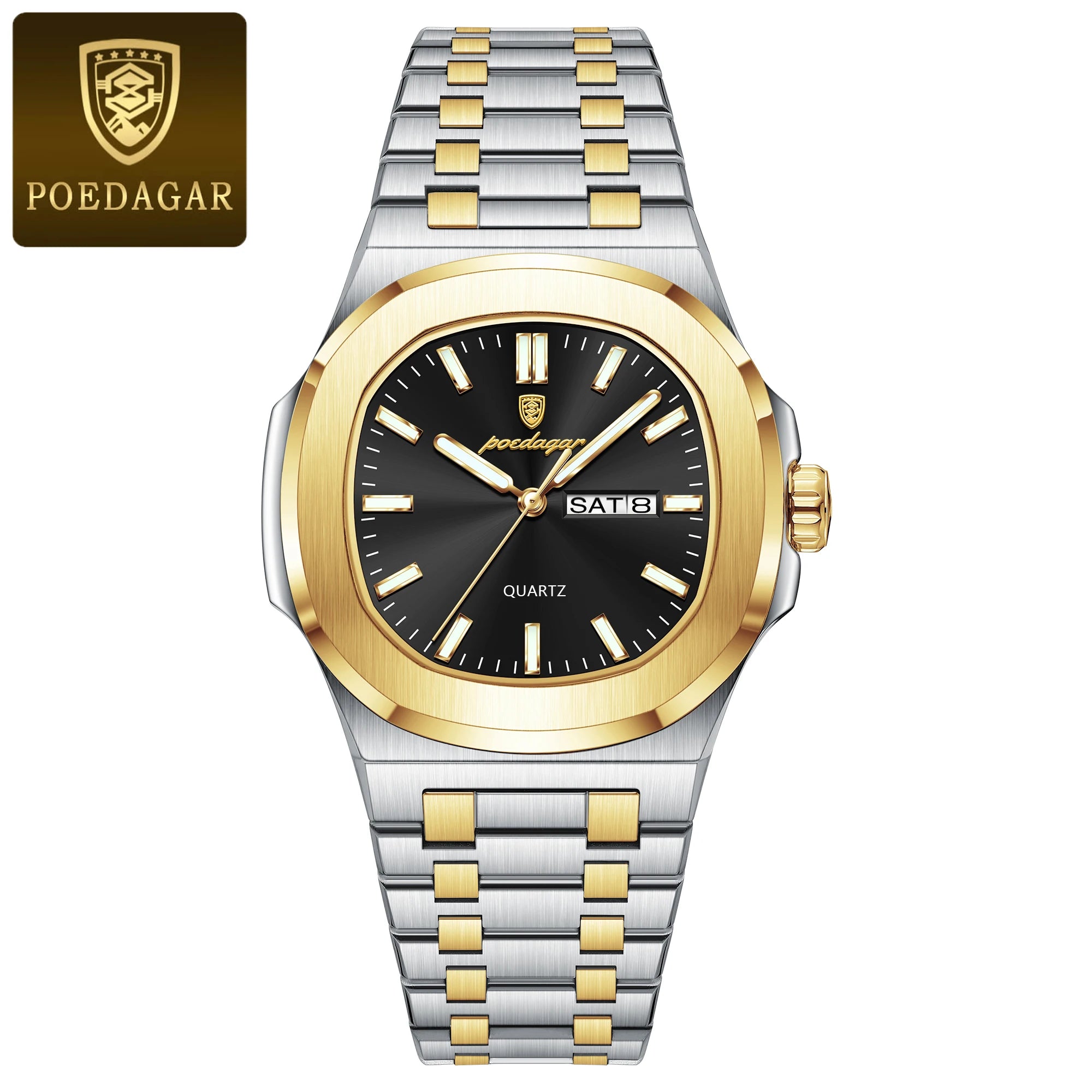 Voltex Classic Square Watch – Bold Design, Waterproof, Luminous