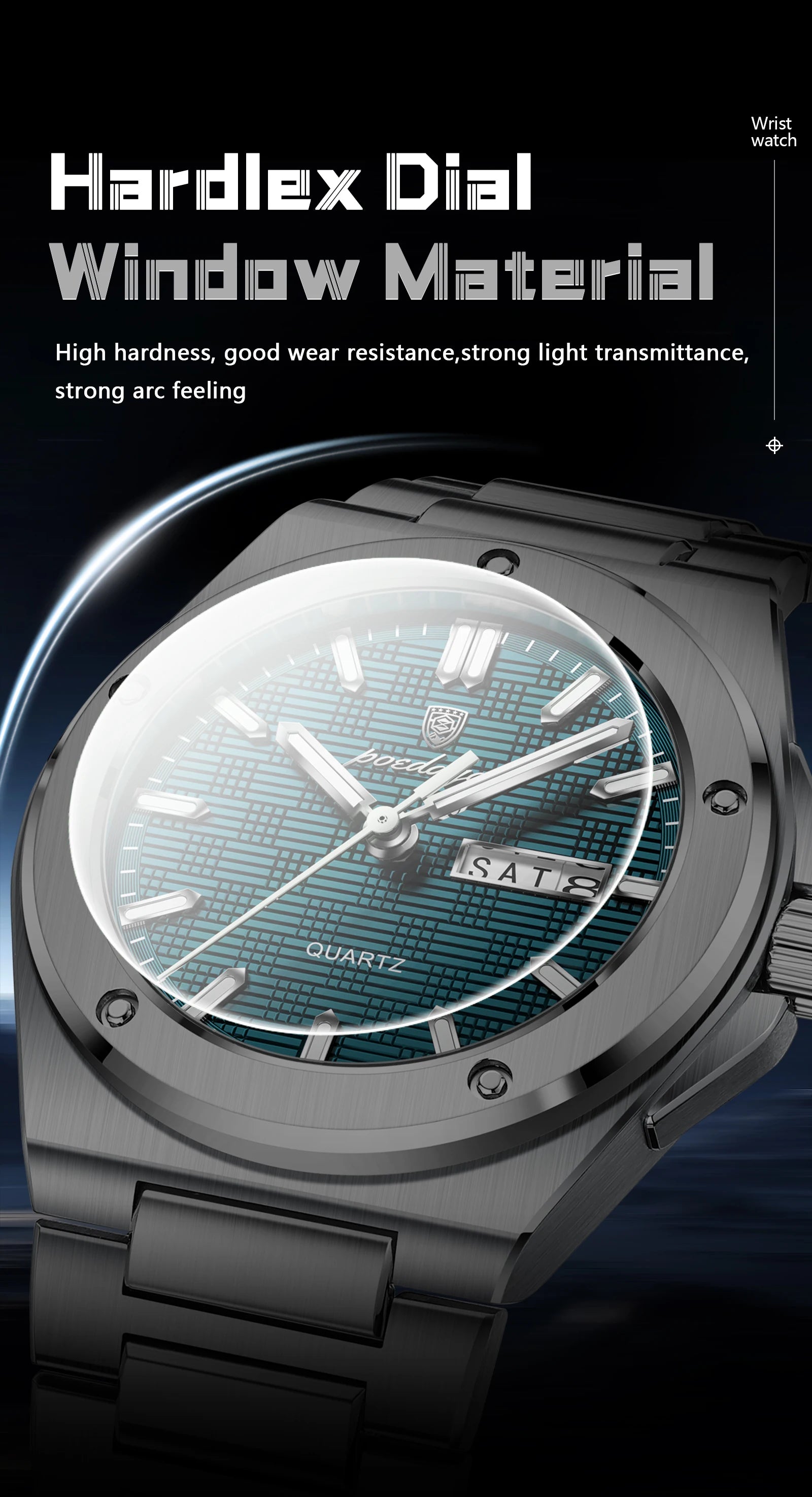 Voltex Elite Quartz Watch – Luxury Dial, Luminous, Waterproof