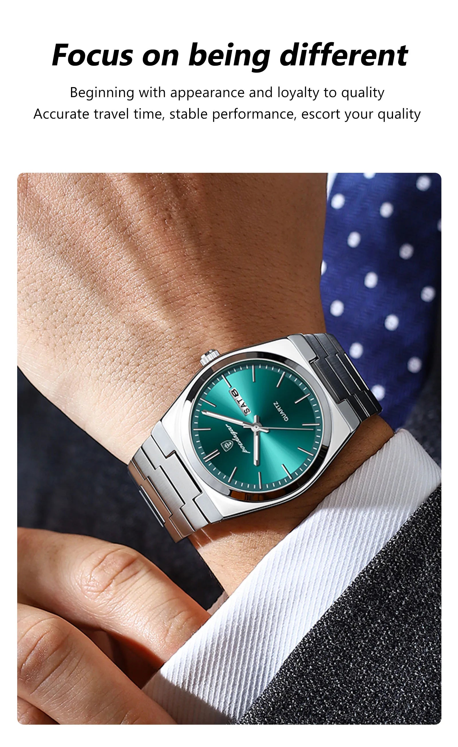Voltex Signature Stainless Watch – Everyday Luxury, Waterproof, Luminous