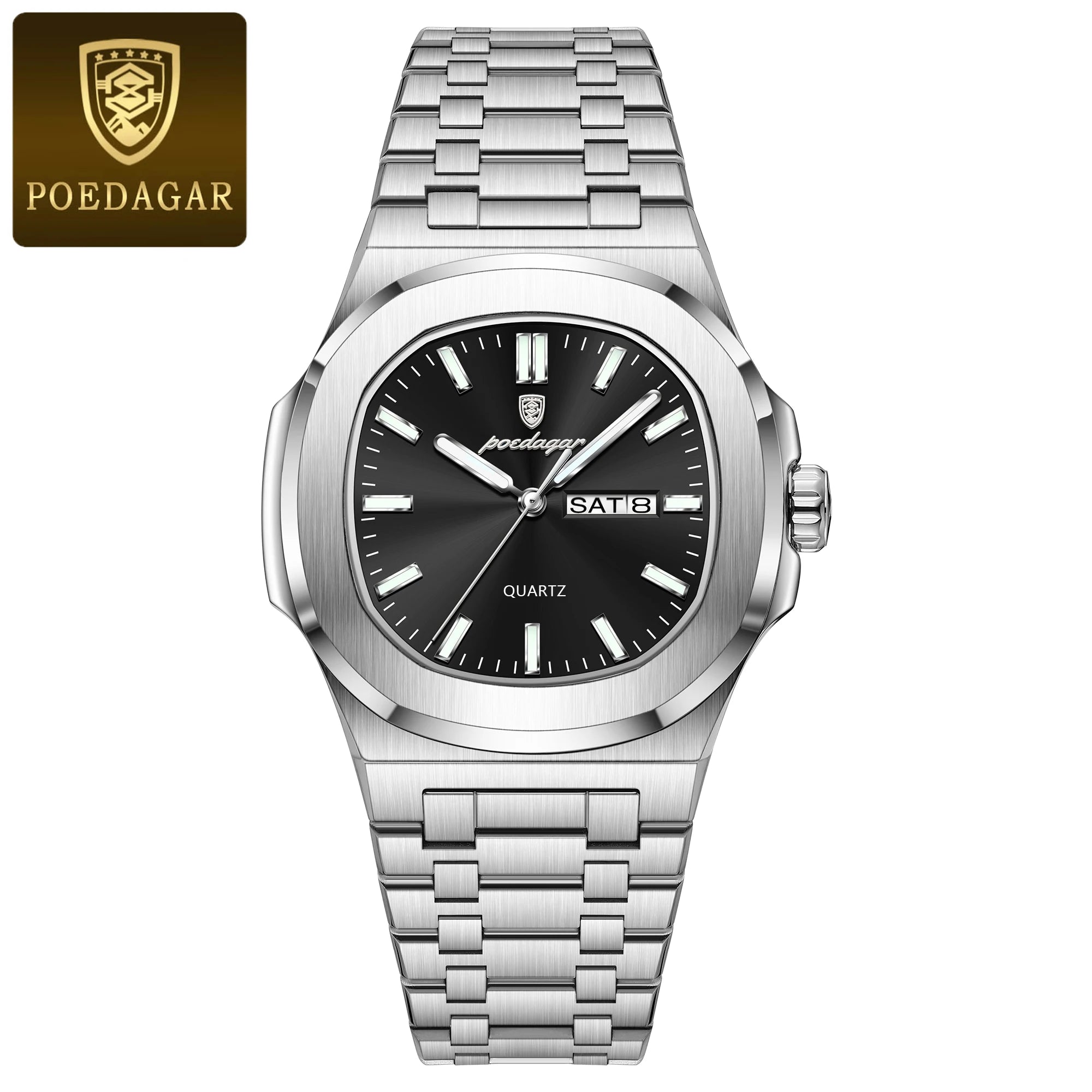 Voltex Classic Square Watch – Bold Design, Waterproof, Luminous