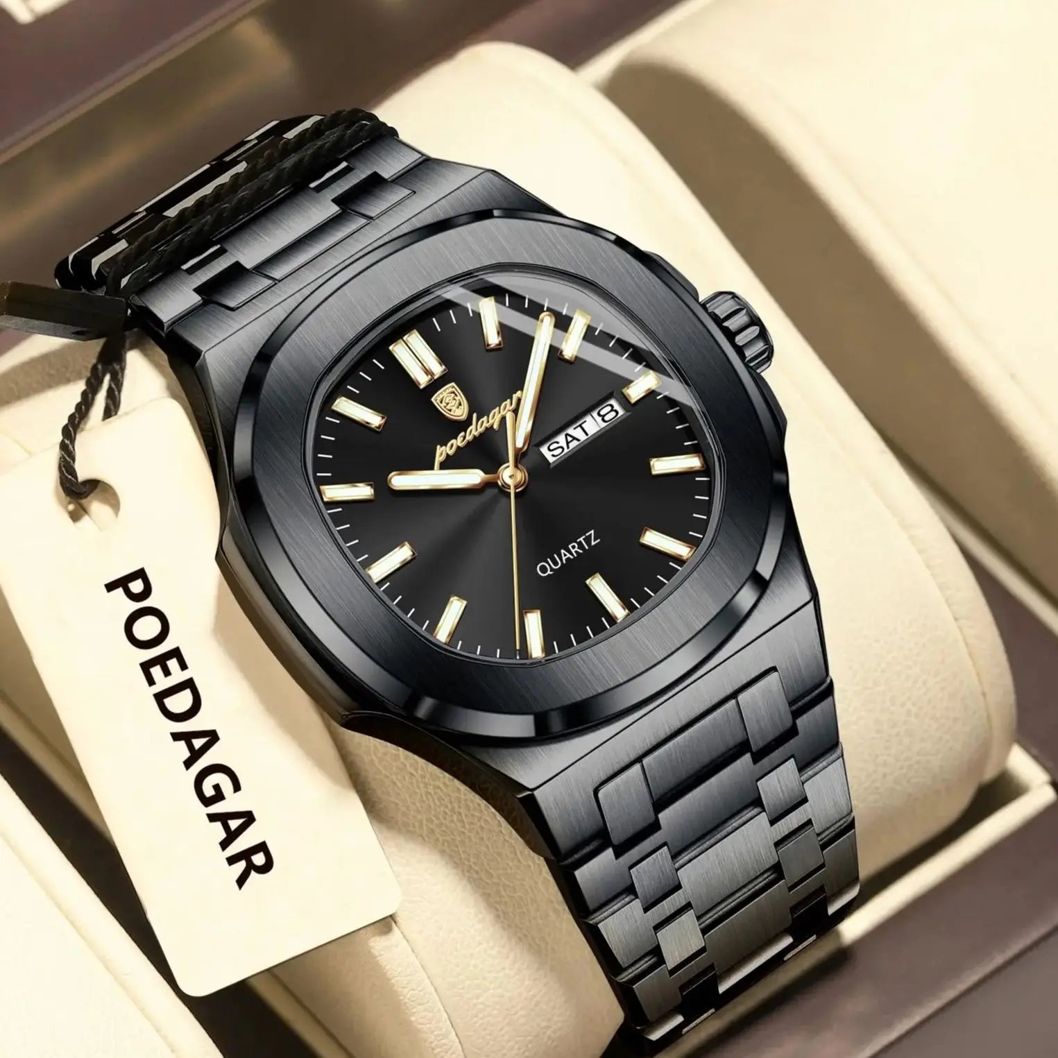 Voltex Classic Square Watch – Bold Design, Waterproof, Luminous
