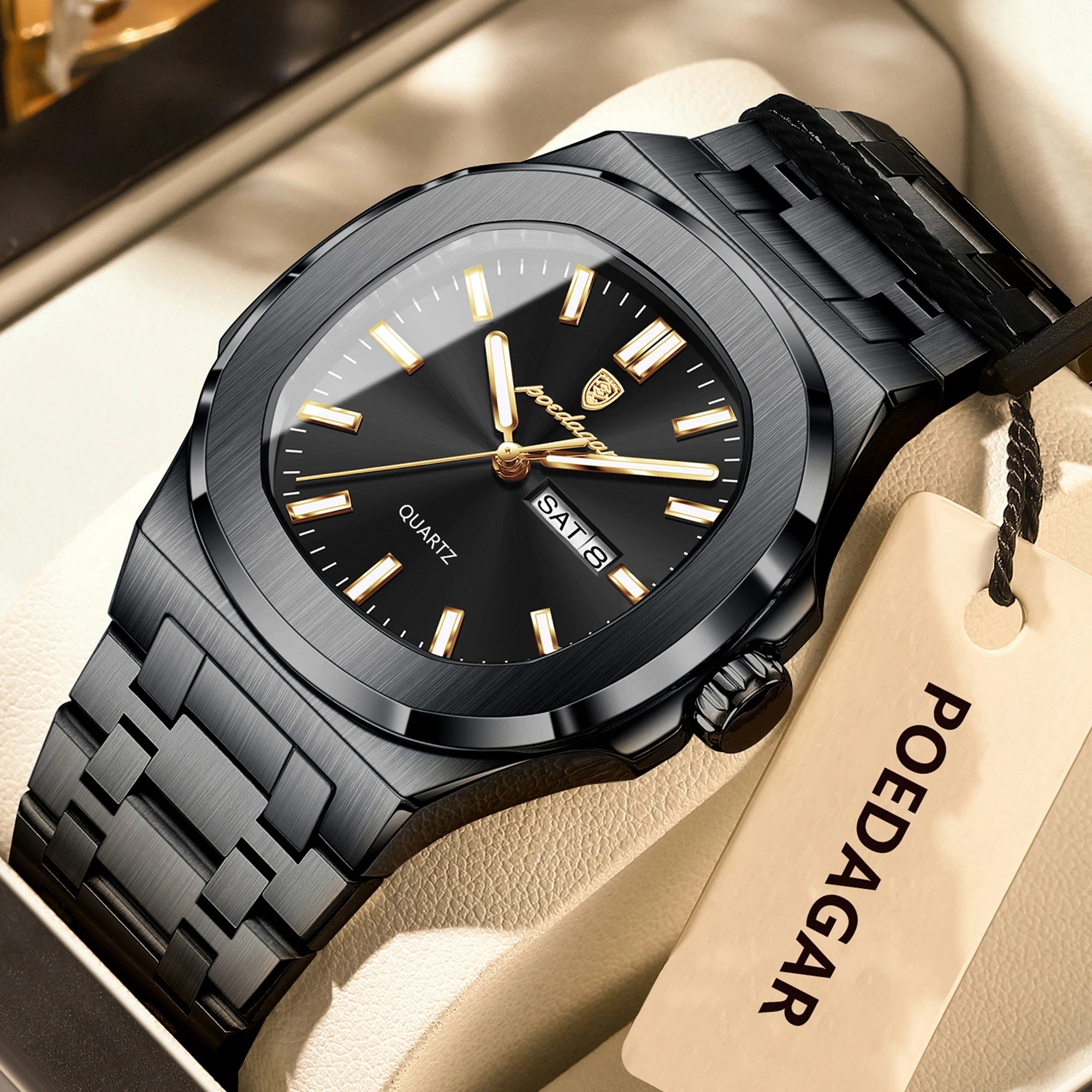Voltex Classic Square Watch – Bold Design, Waterproof, Luminous