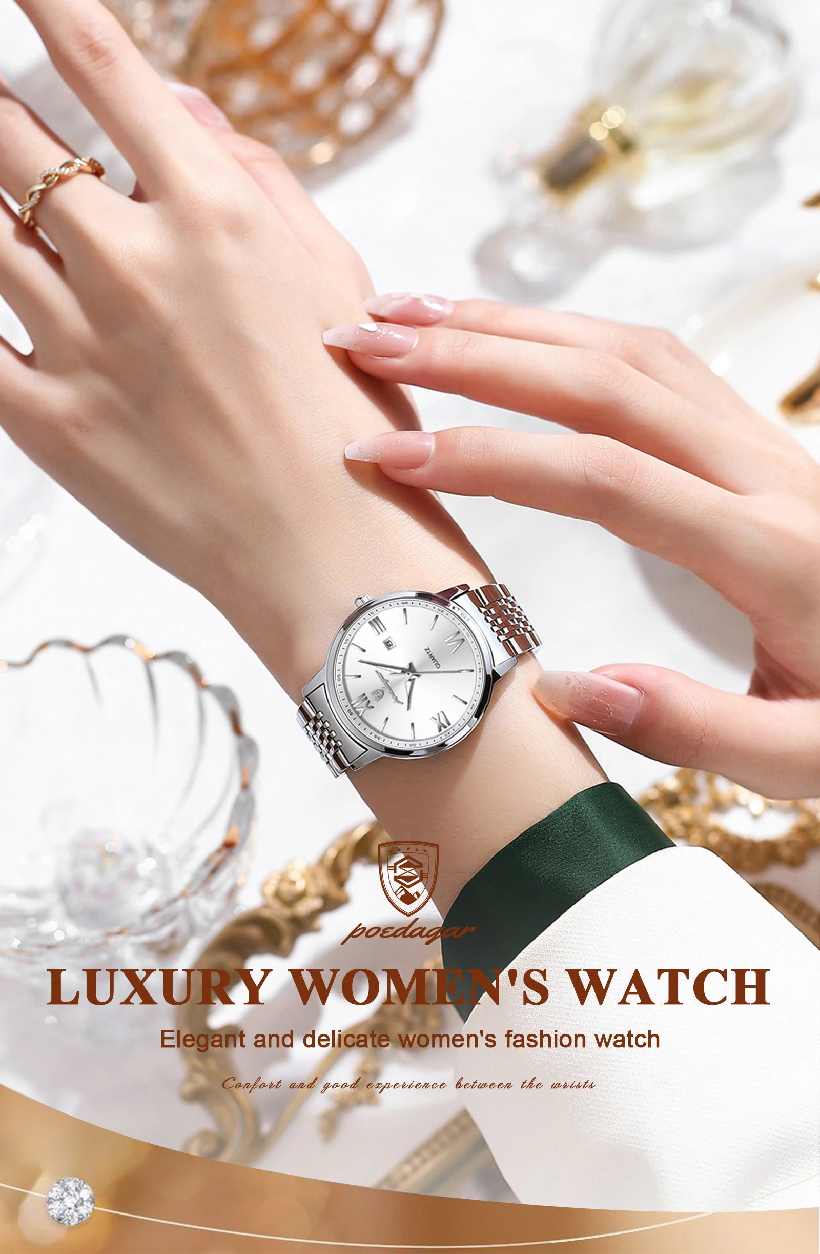Voltex Finesse Ladies Watch – Slim Design, Luminous, Waterproof