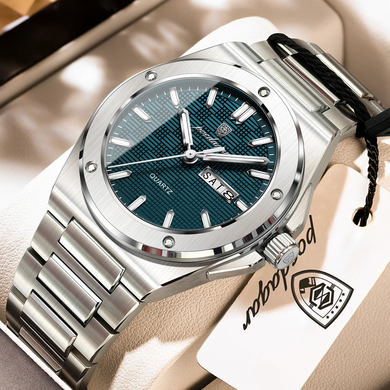 Voltex Elite Quartz Watch – Luxury Dial, Luminous, Waterproof