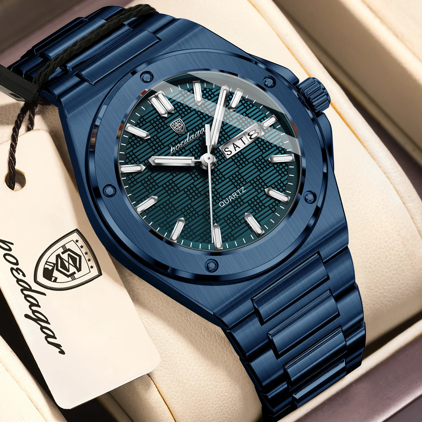 Voltex Elite Quartz Watch – Luxury Dial, Luminous, Waterproof