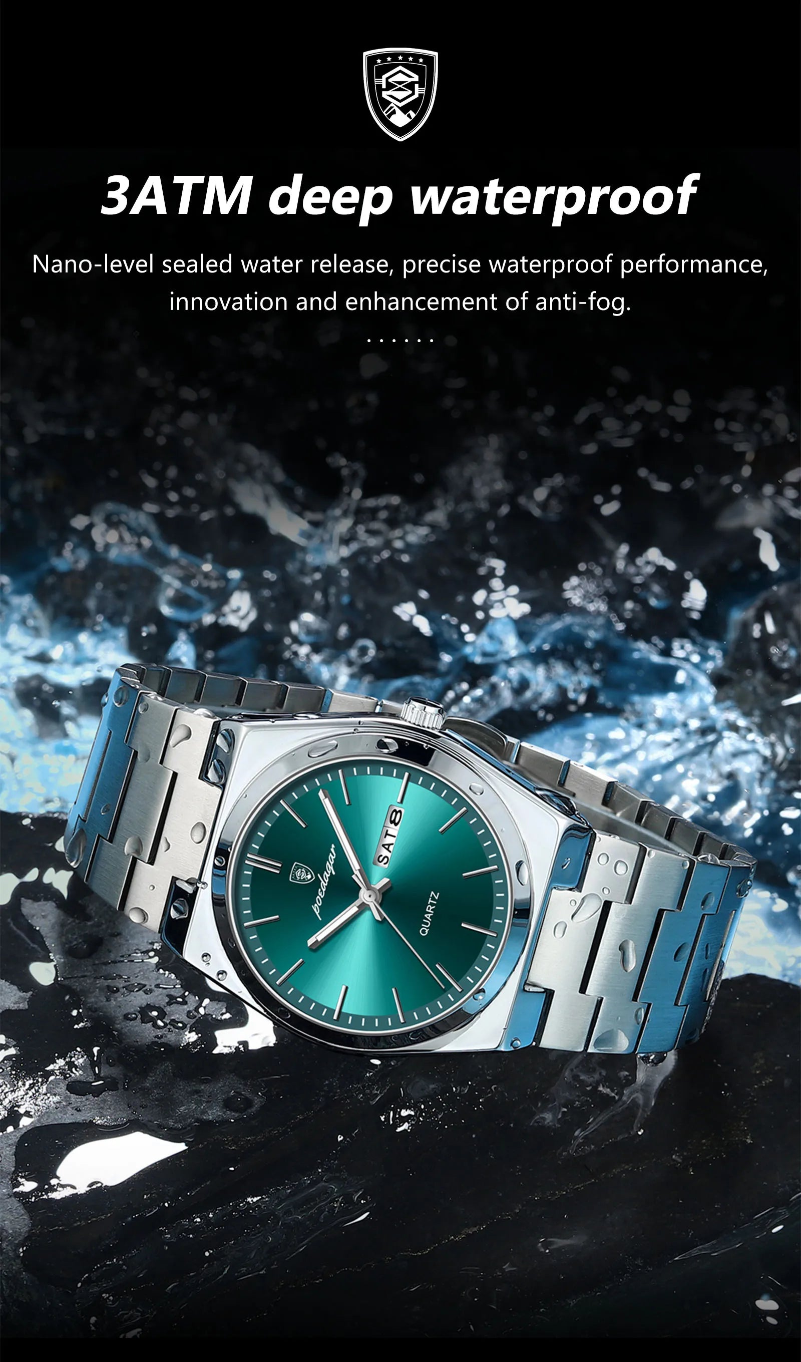 Voltex Signature Stainless Watch – Everyday Luxury, Waterproof, Luminous