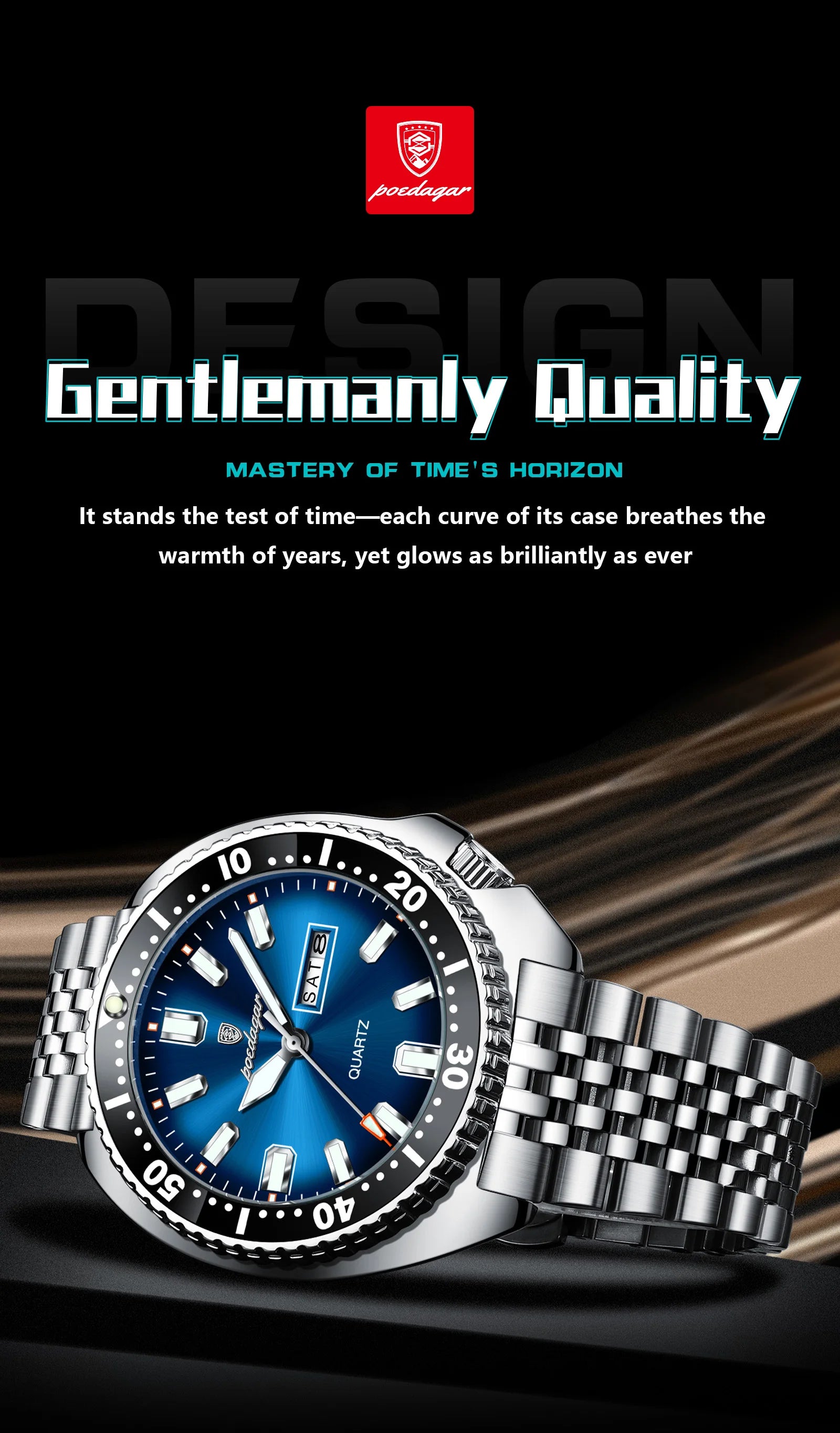 Voltex Pro Business Watch – Stainless Steel, Waterproof, Luminous Dial