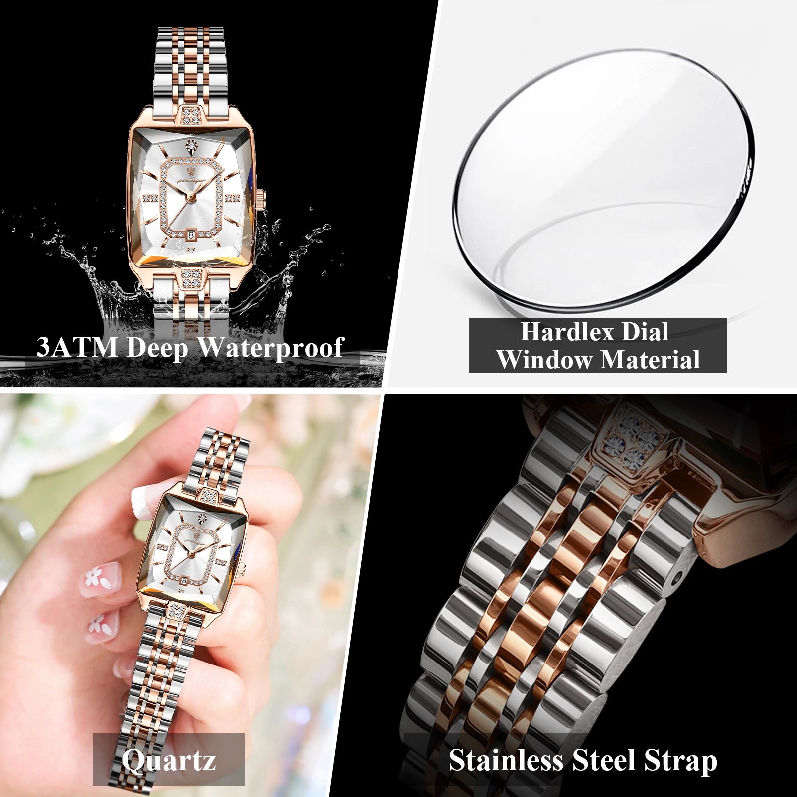 Voltex Élégance Ladies Watch – Date Display, Waterproof, Quartz