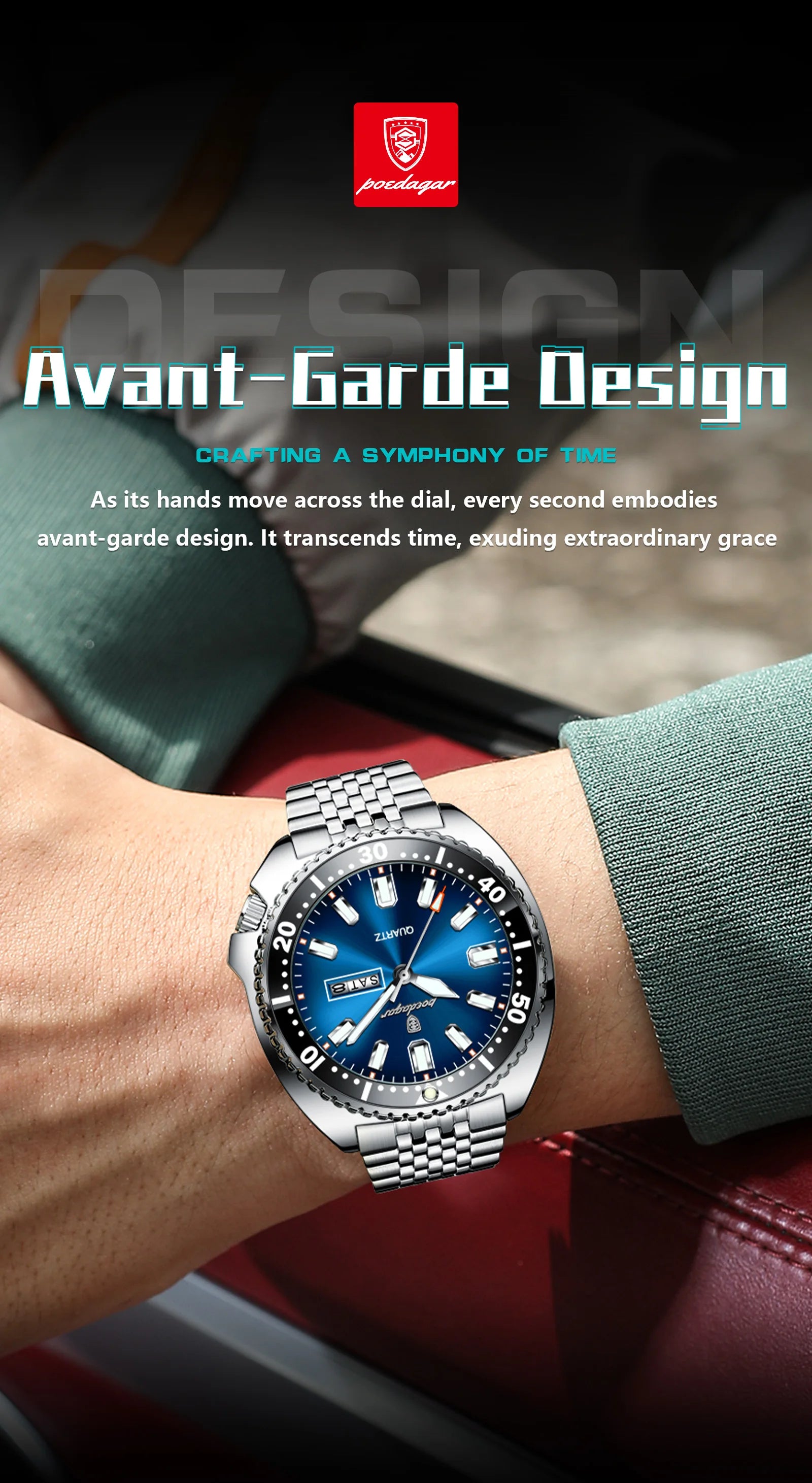 Voltex Pro Business Watch – Stainless Steel, Waterproof, Luminous Dial