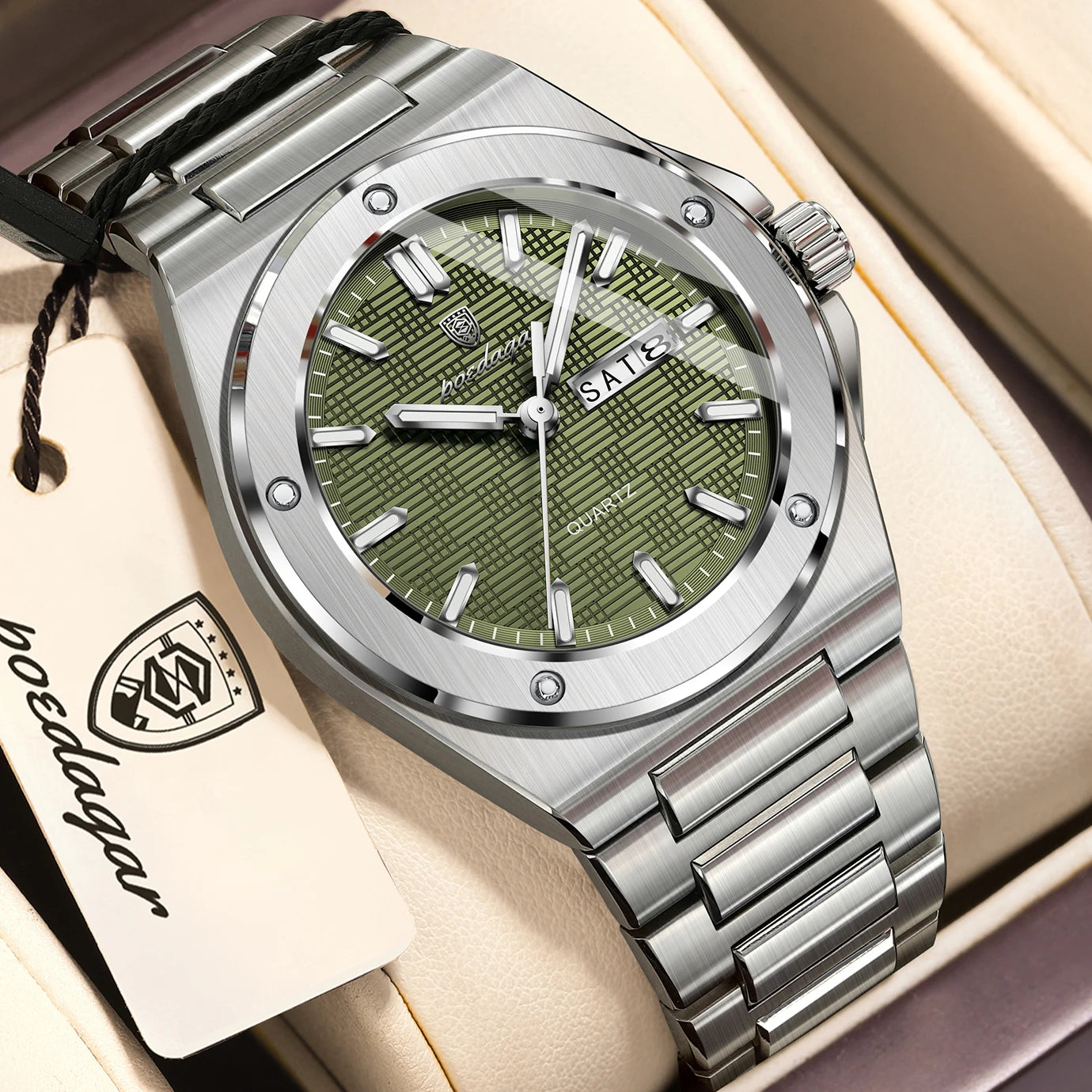 Voltex Elite Quartz Watch – Luxury Dial, Luminous, Waterproof