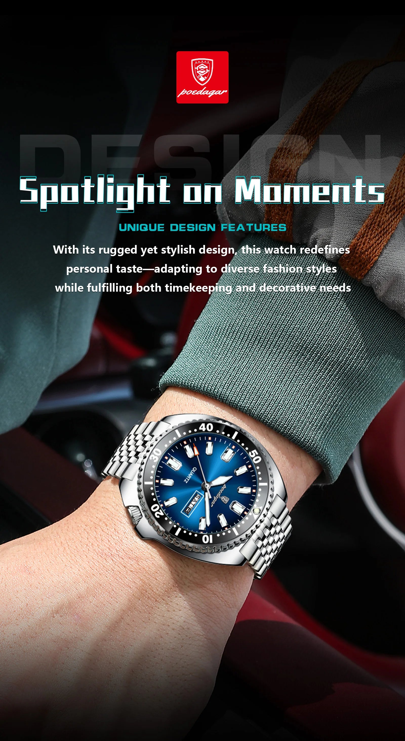 Voltex Pro Business Watch – Stainless Steel, Waterproof, Luminous Dial
