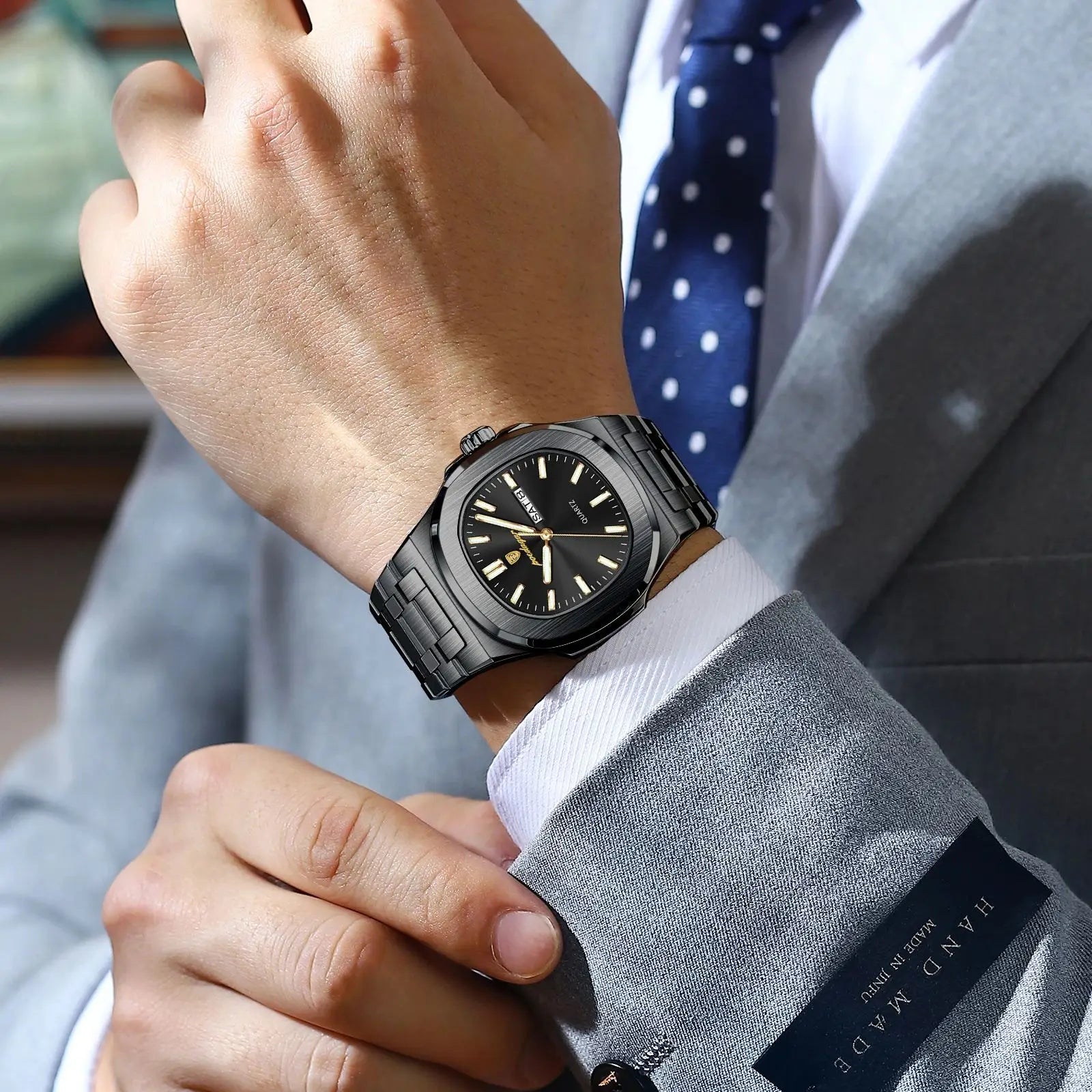 Voltex Classic Square Watch – Bold Design, Waterproof, Luminous