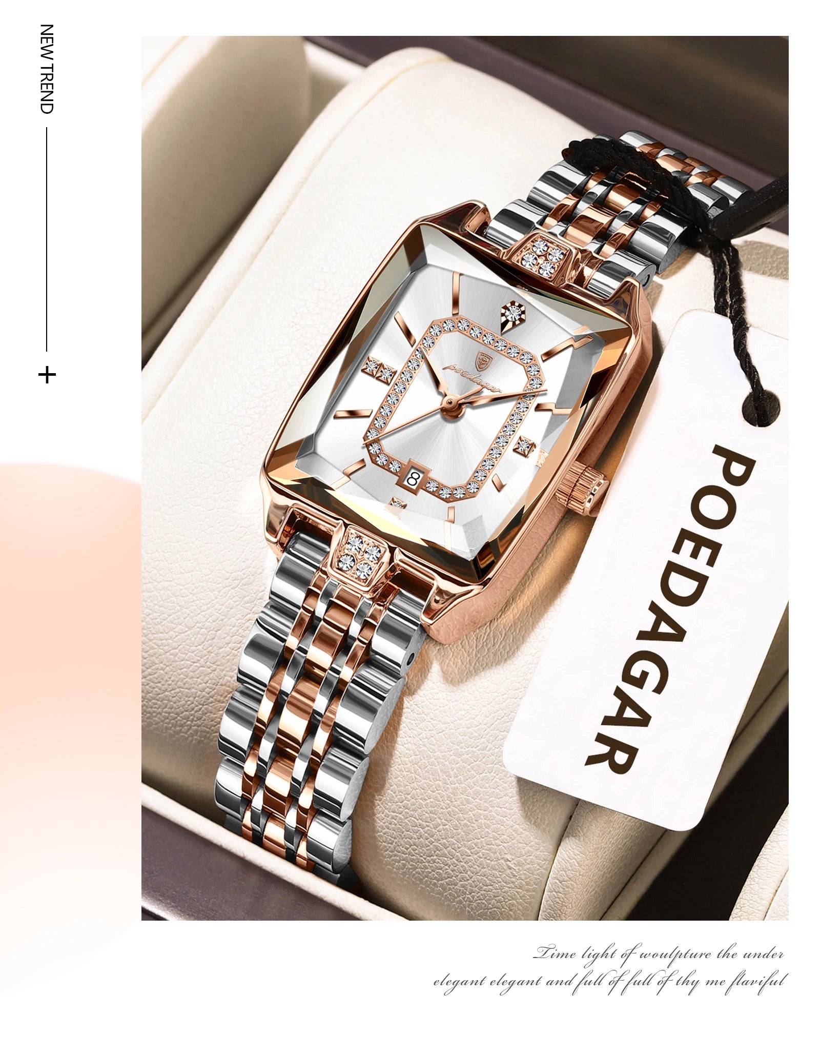 Voltex Élégance Ladies Watch – Date Display, Waterproof, Quartz