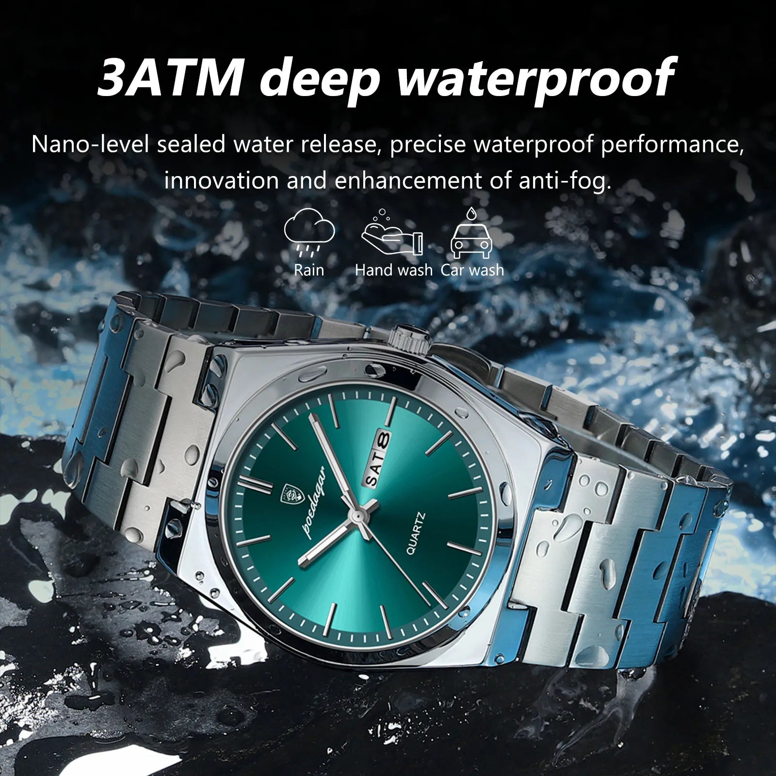 Voltex Signature Stainless Watch – Everyday Luxury, Waterproof, Luminous