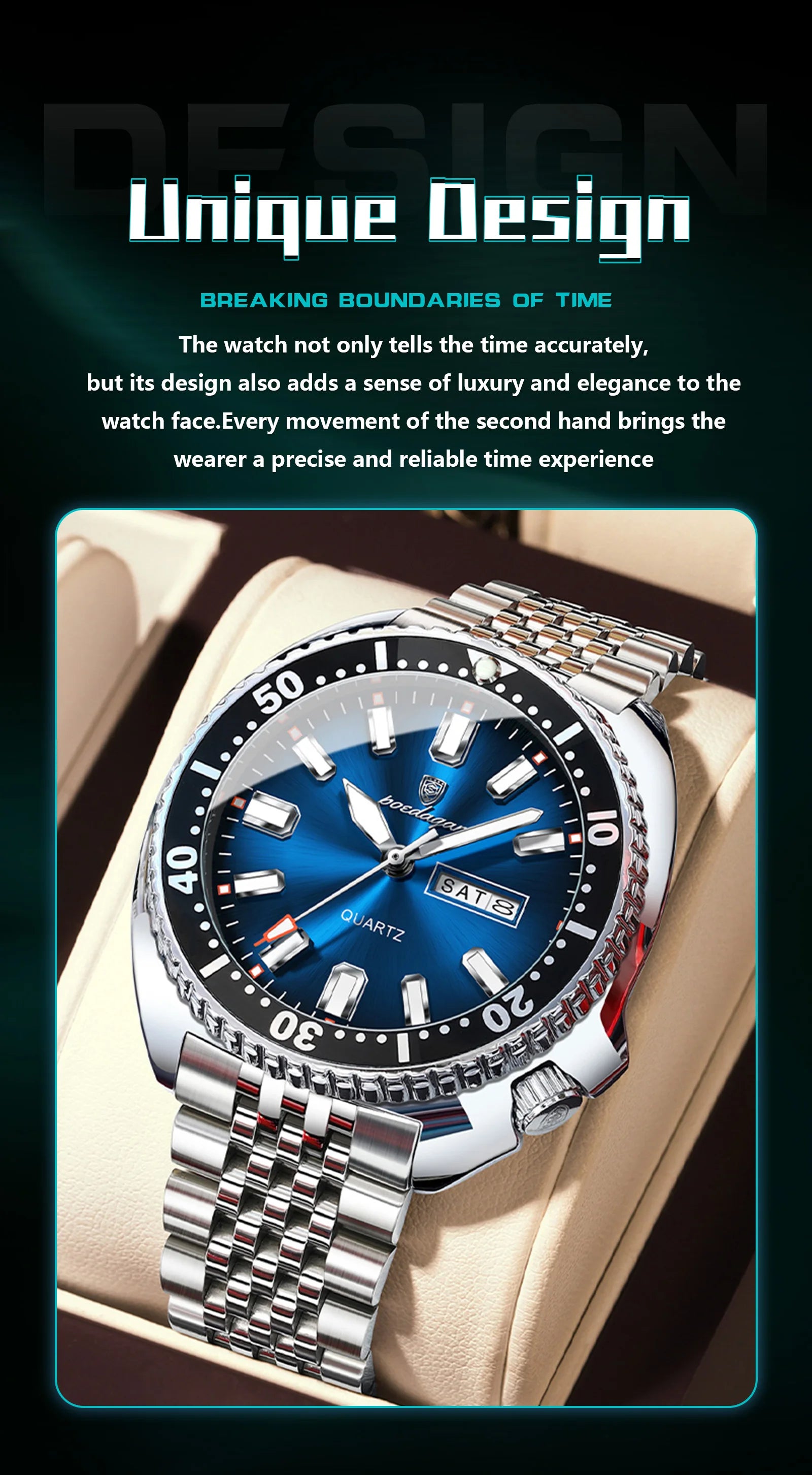 Voltex Pro Business Watch – Stainless Steel, Waterproof, Luminous Dial