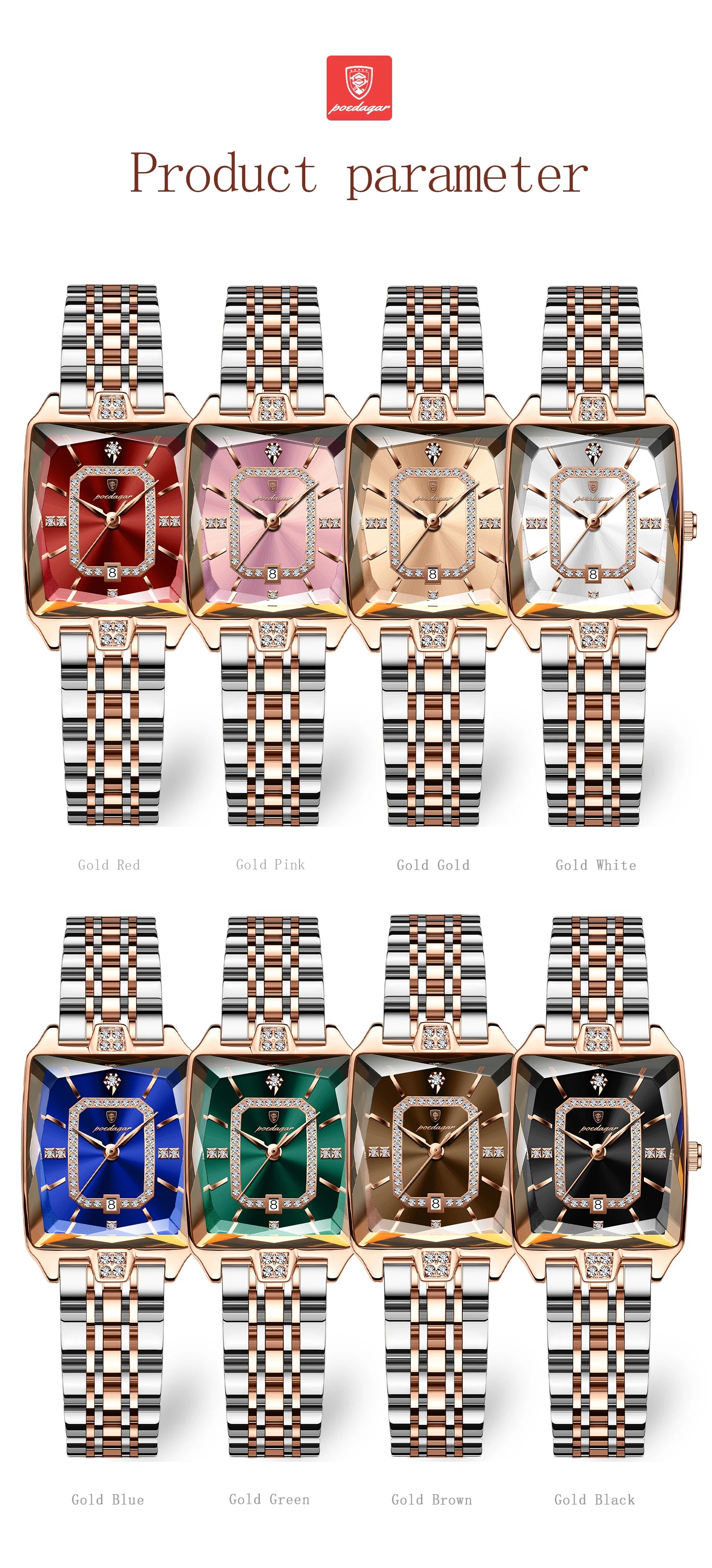 Voltex Élégance Ladies Watch – Date Display, Waterproof, Quartz